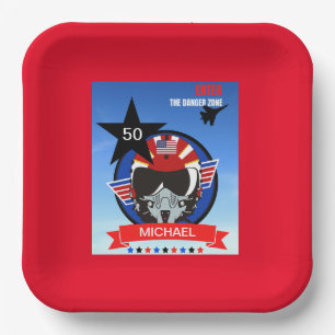 USA Fighter Jet Pilot Birthday Party Paper Plates