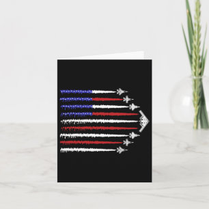 Usa Fighter Jets 4th Of July Men Women Kids Funny  Card