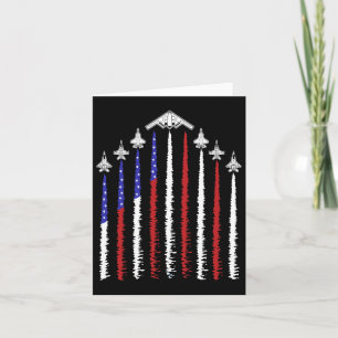 Usa Fighter Jets 4th Of July Men Women Kids Funny  Card