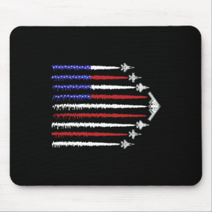 Usa Fighter Jets 4th Of July Men Women Kids Funny Mouse Pad
