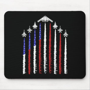 Usa Fighter Jets 4th Of July Men Women Kids Funny Mouse Pad