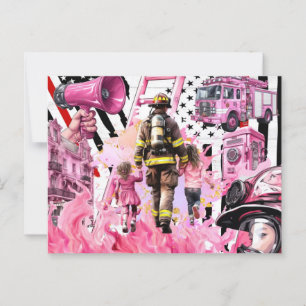 Usa firefighters proud American vintage Postcard