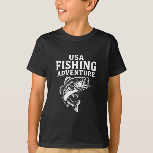 USA Fishing Adventure  T-Shirt (Front)