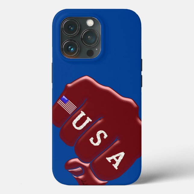 USA Fist Bump with the American flag Case-Mate iPh iPhone Case (Back)