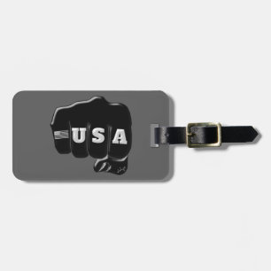 USA Fist Bump with the American flag Luggage Tag