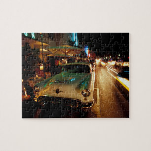 USA, FL, Miami, South Beach at night. 2 Jigsaw Puzzle