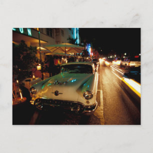USA, FL, Miami, South Beach at night. 2 Postcard