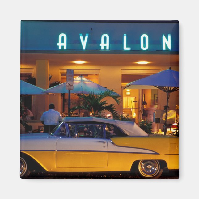 USA, FL, Miami, South Beach at night. Magnet (Front)