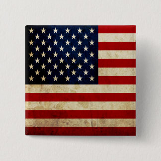 USA Flag 15 Cm Square Badge
