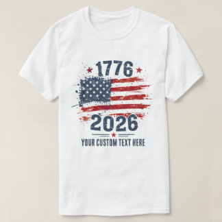 USA Flag 1776 2026 Anniversary T-Shirt