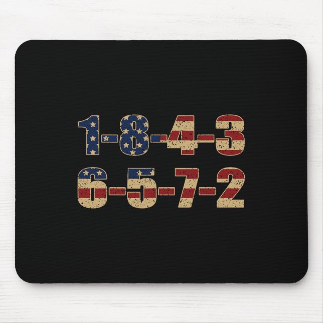 Usa Flag 18436572 Firing Order Small Block Engine  Mouse Pad (Front)