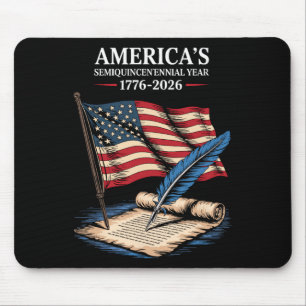 Usa Flag 250 Years Independence Day 1776-2026 4th Mouse Pad