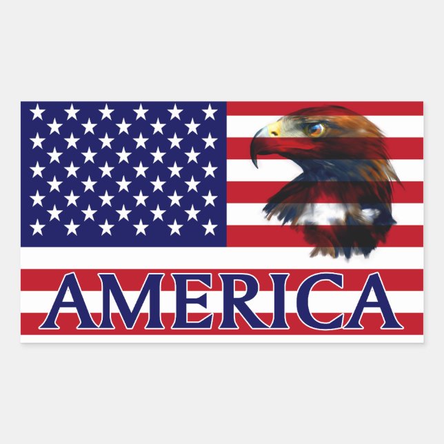 usa Flag 2 Rectangular Sticker (Front)