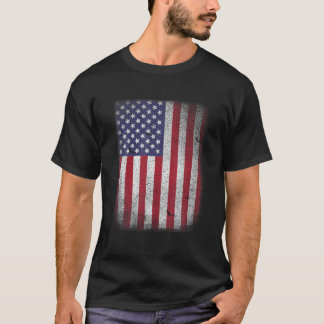 USA Flag 4th July American Red White Blue Star Str T-Shirt
