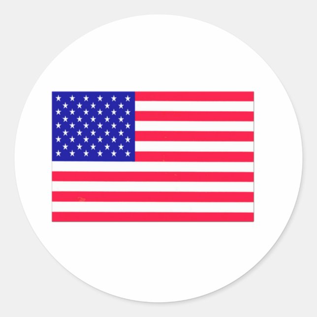 USA Flag 4th July  Classic Round Sticker (Front)