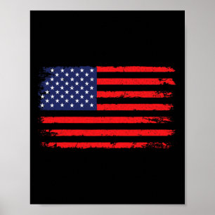 Usa Flag 4th Of July American Flag United States O Poster