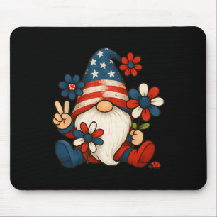 Usa Flag 4th Of July Gnome And Beetle Design For M Mouse Pad