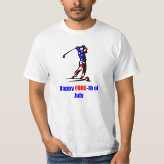 USA Flag 4th of July Golf T-Shirt