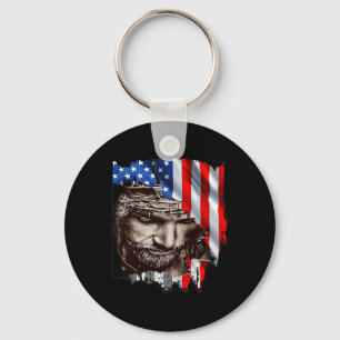 Usa Flag 4th Of July Independence Day Patriotic  Key Ring