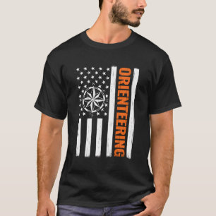 Usa Flag 4Th Of July Navigational Skills Orienteer T-Shirt
