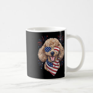 Usa Flag 4th Of July Patriotic American Cute Poodl Coffee Mug