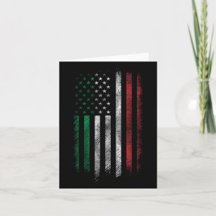 Usa Flag 4th Of July Patriotic American Italian Fl Card