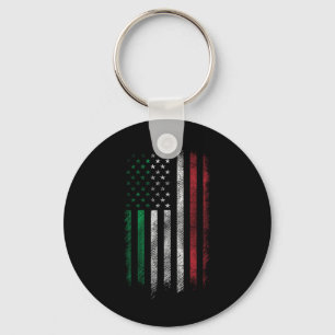 Usa Flag 4th Of July Patriotic American Italian Fl Key Ring