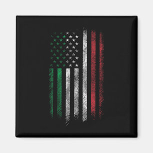 Usa Flag 4th Of July Patriotic American Italian Fl Magnet