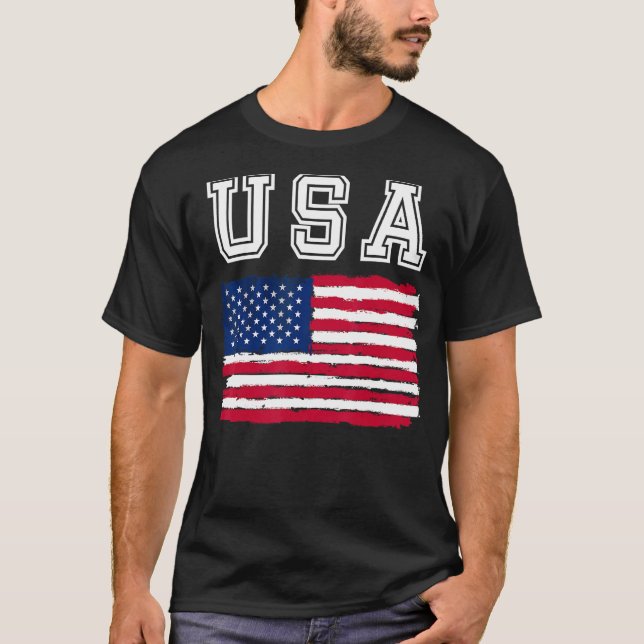 USA flag 4th of july us day of independence T-Shirt (Front)