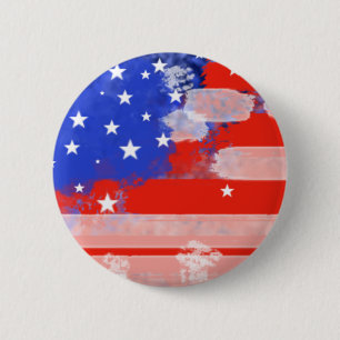 USA flag 6 Cm Round Badge