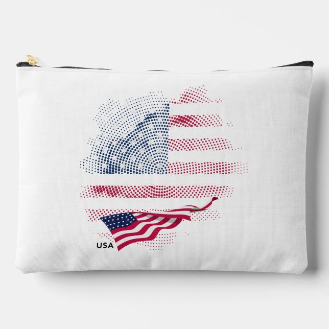 USA flag Accessory Pouch (Front)