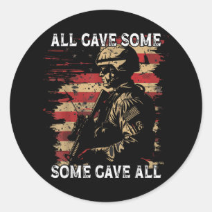 Usa Flag All Gave Some American Armed Forces Memor Classic Round Sticker