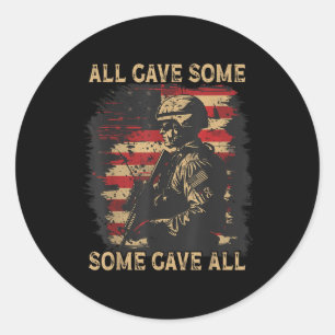 Usa Flag All Gave Some American Armed Forces Memor Classic Round Sticker