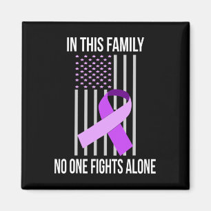 USA Flag Alzheimer Ribbon Alzheimer Disease Awaren Magnet