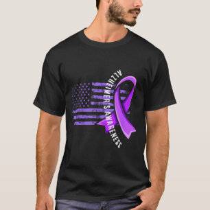 Usa flag alzheimer's awareness support squad T-Shirt
