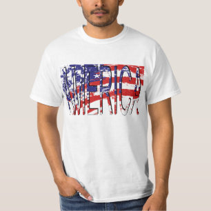 USA Flag Amazing Fab Two-Tone T-Shirt