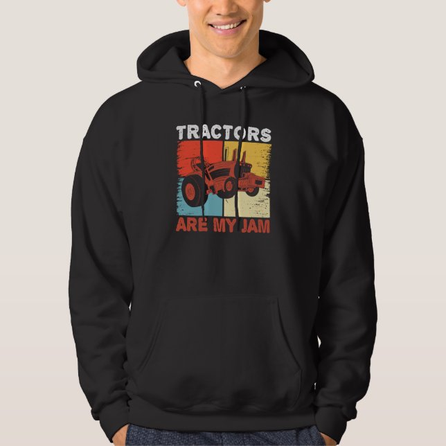 USA Flag America Farm Tractor Farming Life Farmer  Hoodie (Front)