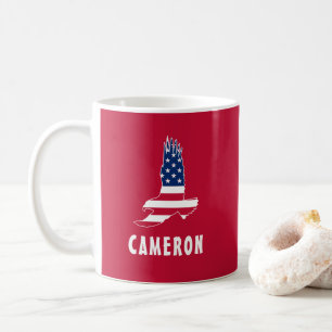 USA Flag American Eagle America 4th Of July Name Coffee Mug