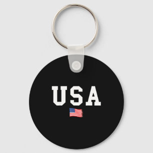Usa flag american flag patriotic usa 4th of july key ring