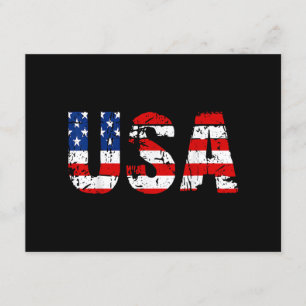 USA Flag American Flag US National Patriotic USA 4 Enclosure Card