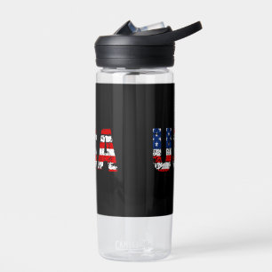 USA Flag American Flag US National Patriotic USA 4 Water Bottle