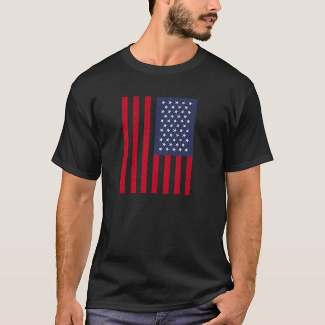 USA Flag - American Flag - Vintage T-Shirt (Front)