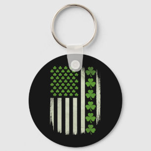 Usa Flag American National Irish Shamrocks St Patr Key Ring