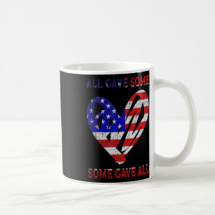 Usa Flag American Patriotic Heart Armed Forces Coffee Mug