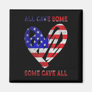Usa Flag American Patriotic Heart Armed Forces Magnet