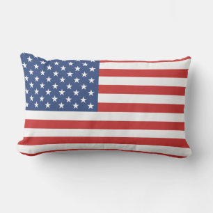 USA flag american patriotic Lumbar Cushion
