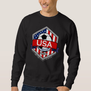 USA Flag American Patriotic Soccer Fan Player Foot Sweatshirt