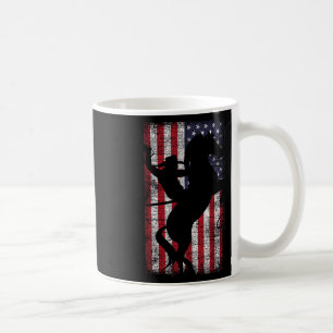 Usa Flag American Pride Texas Equestrian 4th Of Ju Coffee Mug