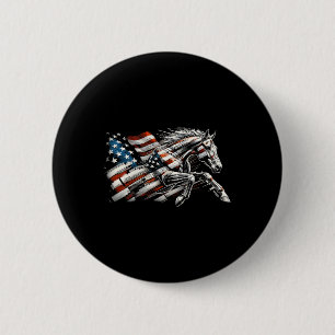 Usa Flag American Quarter Lover  6 Cm Round Badge