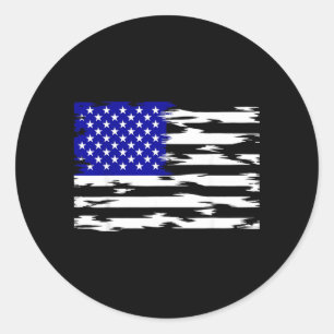 USA Flag American Stars and Stripes Patriotic Classic Round Sticker